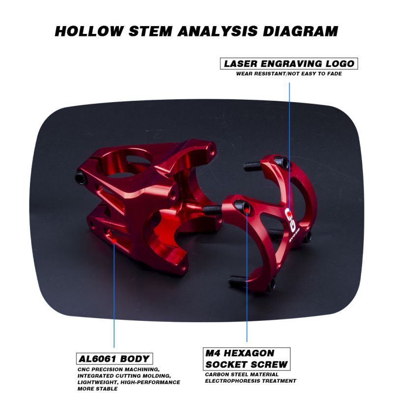 EVOSID Nastavitelný MTB Představec 31,6mm, Lehký Hliník, Černý – Pro Větší Výkon a Komfort Kola