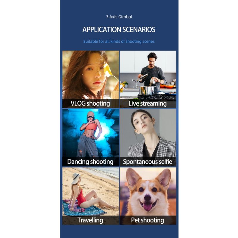 F10 Pro Stabilizátor: 3-osý Gimbal pro Telefon | Plynulá Videa s Android/iPhone | Snadné Natáčení Vlogů!