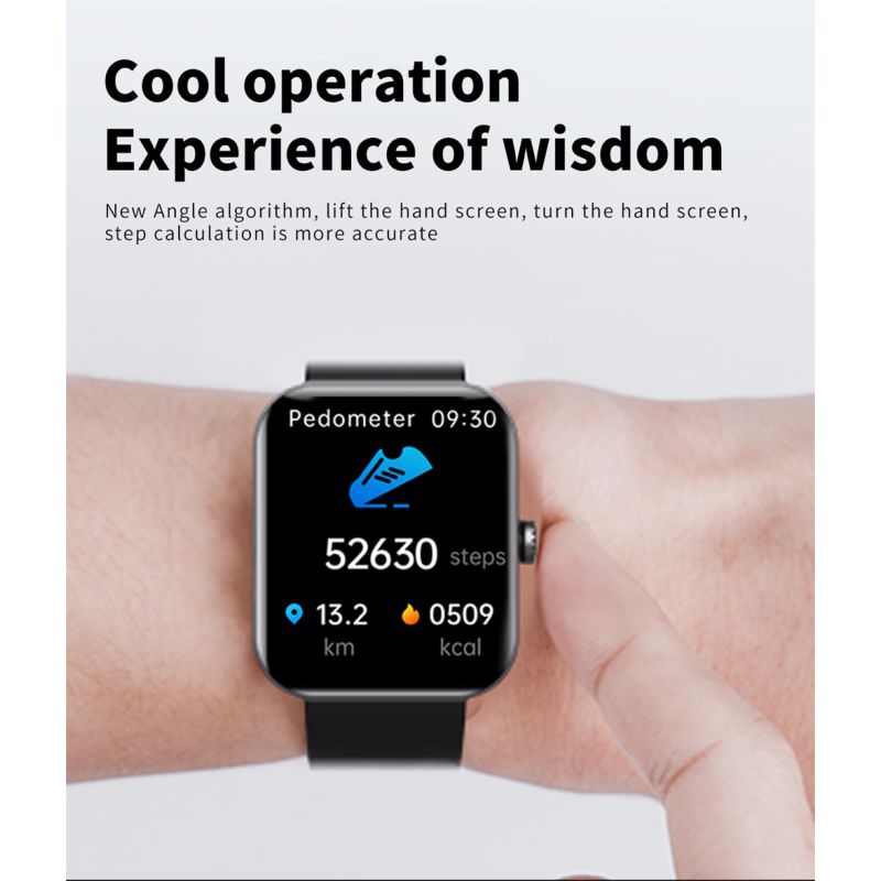 Chytré hodinky F57L s monitorem cukru, tlaku, tepu a teploty | Sportovní monitor 1.91