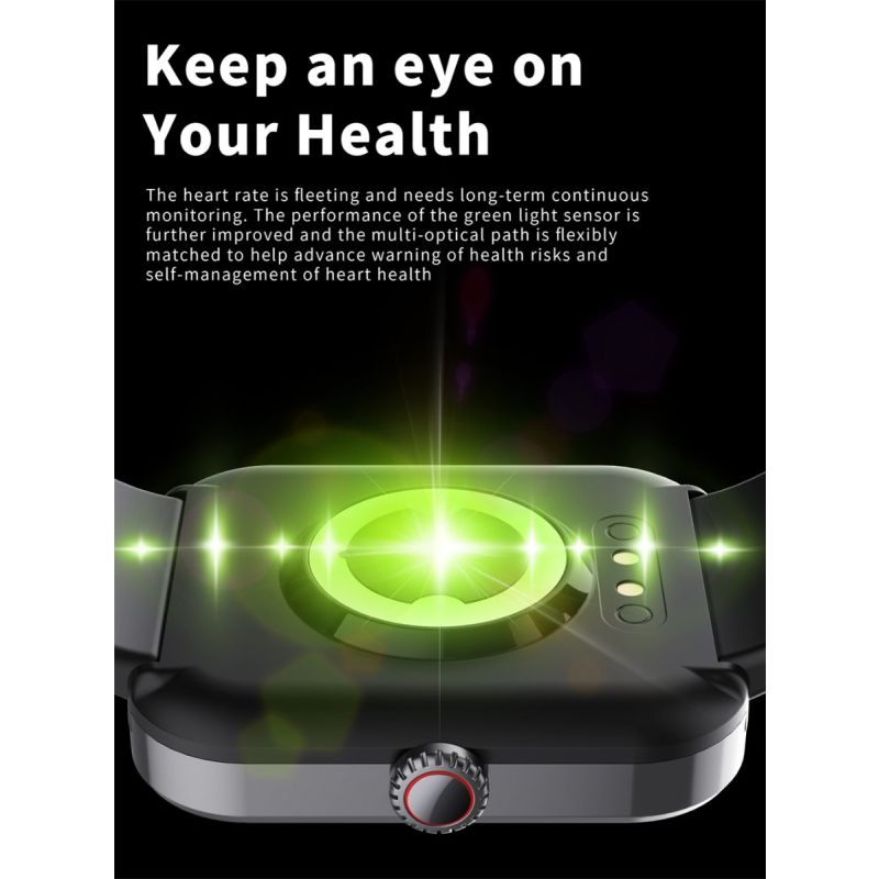 Chytré hodinky F57L s monitorem cukru, tlaku, tepu a teploty | Sportovní monitor 1.91