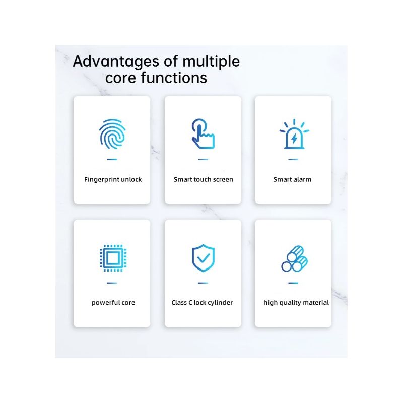 **Inteligentní Zámek Dveří - Biometrický Otisk Prstu & Bezklíčový Vstup pro Domácí Bezpečnost**