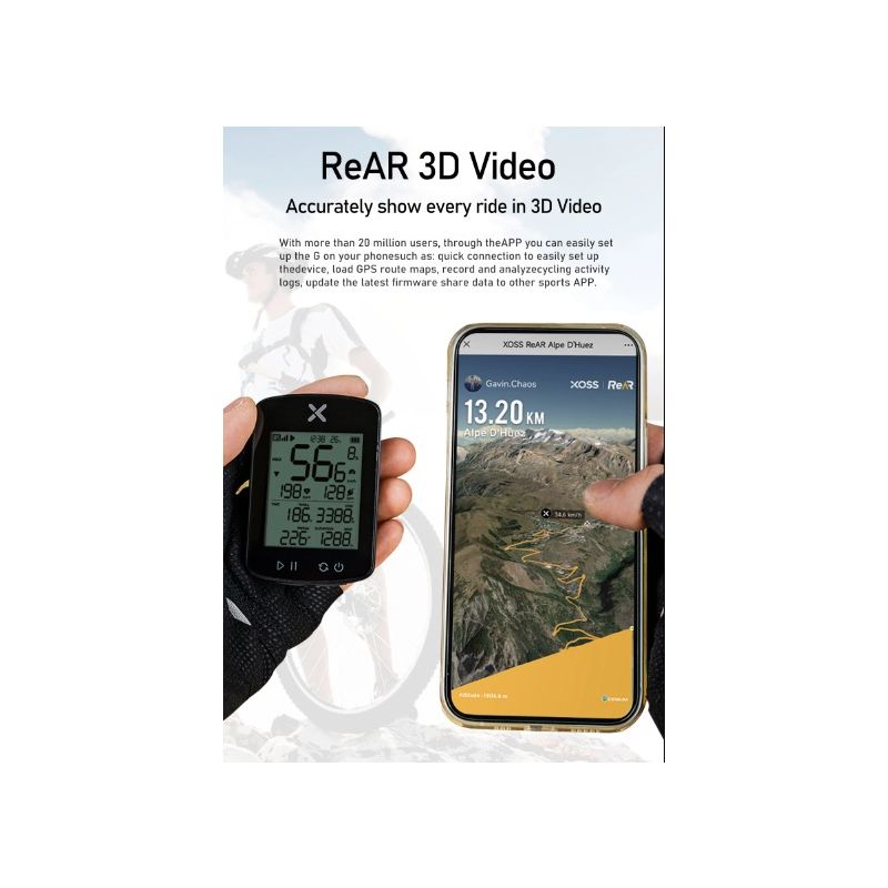 **XOSS G+ G2 GPS Cyklistický Počítač: Bezdrátový Rychloměr a Sledování Kondice pro Datově Řízenou Cyklistiku.**