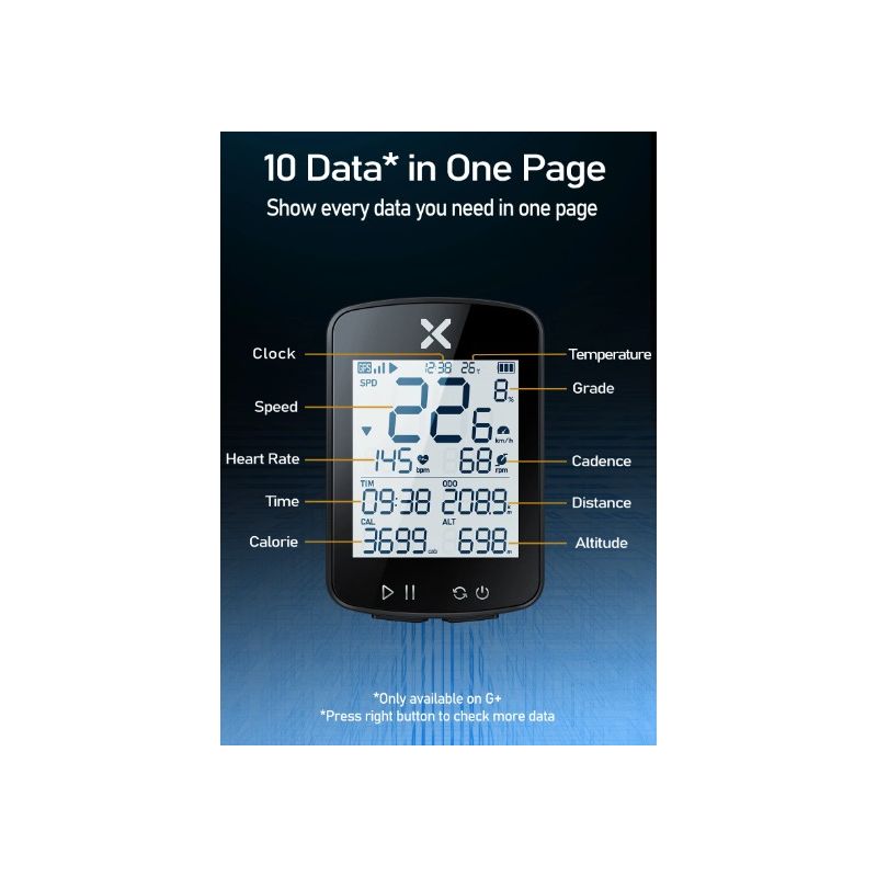 **XOSS G+ G2 GPS Cyklistický Počítač: Bezdrátový Rychloměr a Sledování Kondice pro Datově Řízenou Cyklistiku.**