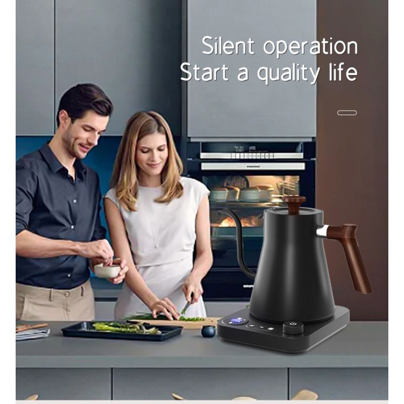 Elektrická Konvice: Přesné Nalévání s Regulací Teploty, Rychlý Ohřev pro Kávu a Čaj! Nový Stav.