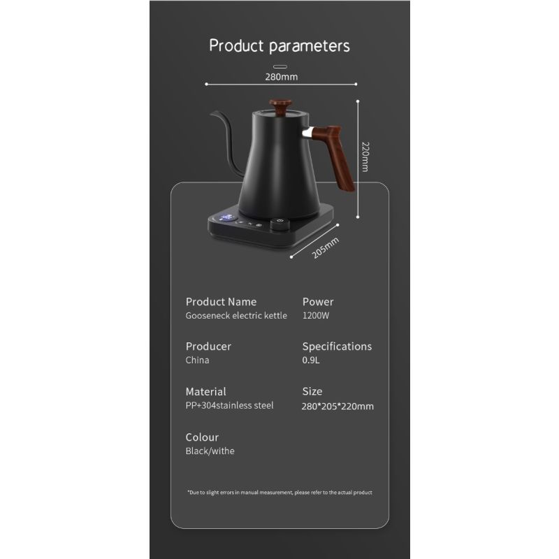 Elektrická Konvice: Přesné Nalévání s Regulací Teploty, Rychlý Ohřev pro Kávu a Čaj! Nový Stav.