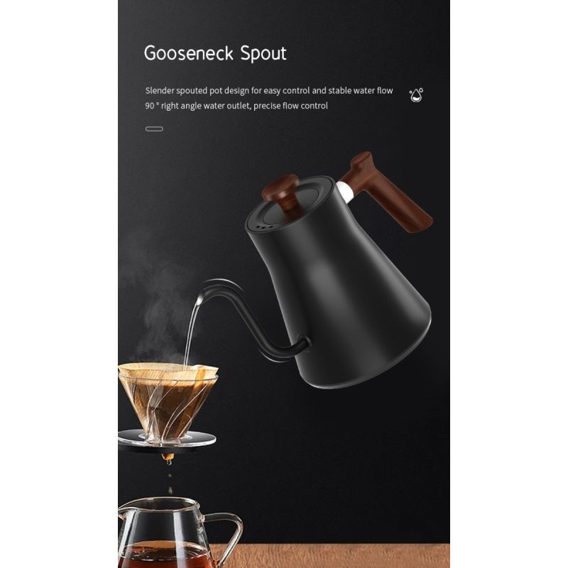 Elektrická Konvice: Přesné Nalévání s Regulací Teploty, Rychlý Ohřev pro Kávu a Čaj! Nový Stav.
