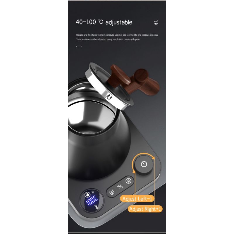 Elektrická Konvice: Přesné Nalévání s Regulací Teploty, Rychlý Ohřev pro Kávu a Čaj! Nový Stav.