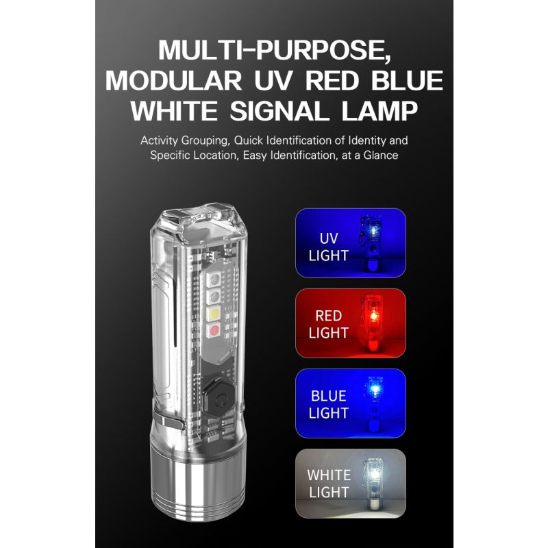 GT13 TIKI USB-nabíjecí Mini Keychain Light 1000 lumenů – Kompaktní EDC dobrodružná výbava a městský průzkum