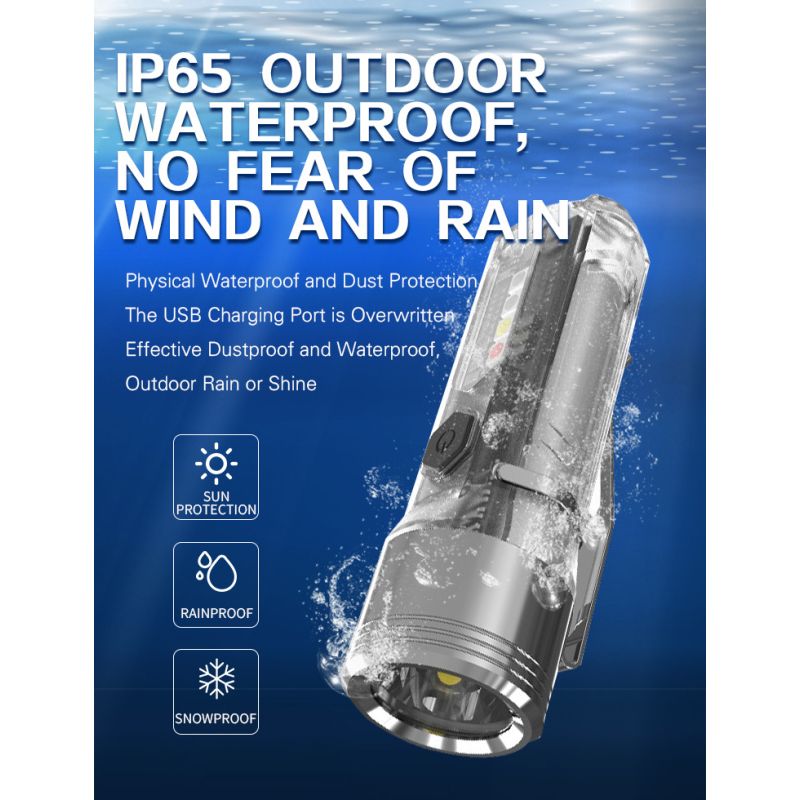 GT13 TIKI USB-nabíjecí Mini Keychain Light 1000 lumenů – Kompaktní EDC dobrodružná výbava a městský průzkum