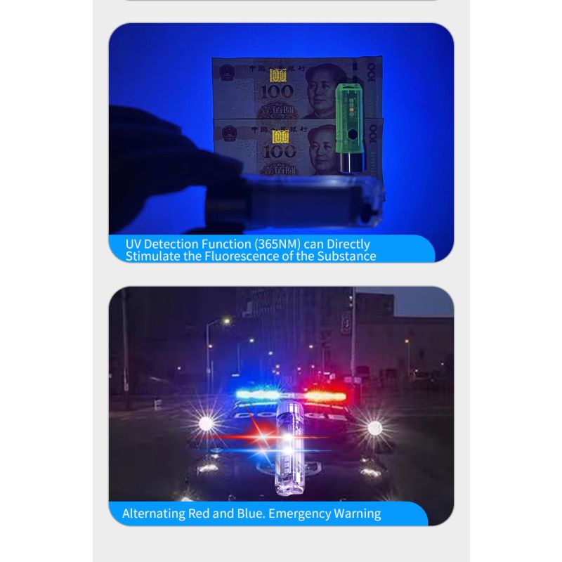 GT13 TIKI USB-nabíjecí Mini Keychain Light 1000 lumenů – Kompaktní EDC dobrodružná výbava a městský průzkum