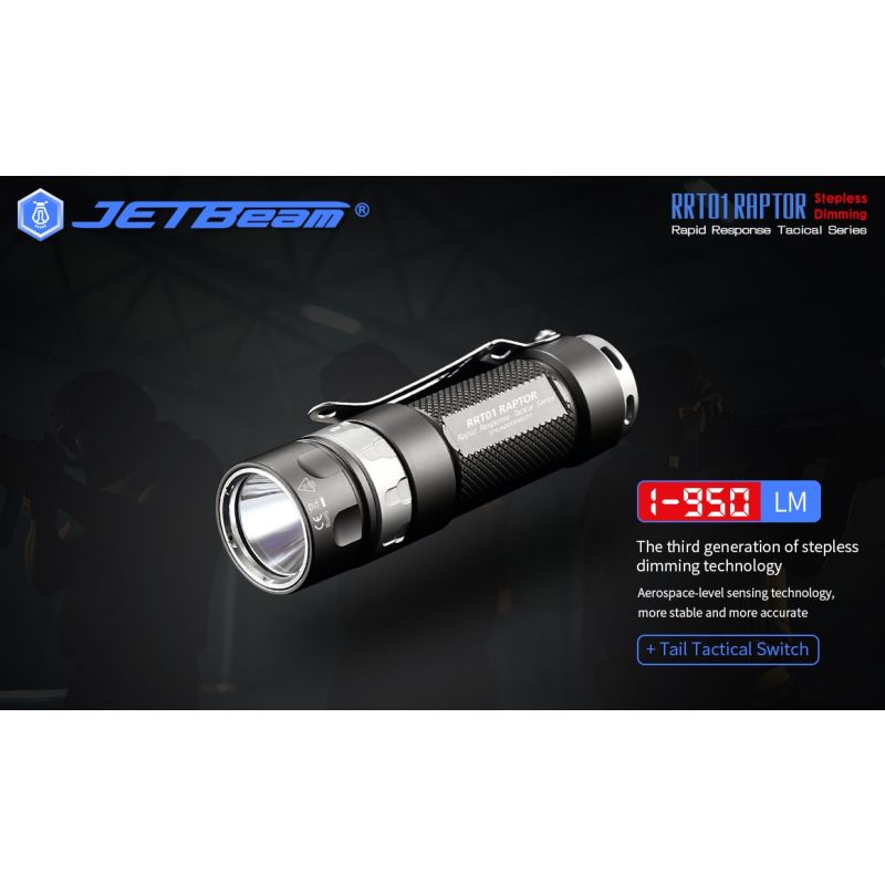 JETBeam JET-RRT01 XP-L LED svítilna 950 lumenů – Kompaktní EDC pro kempování a spolehlivé outdoor osvětlení
