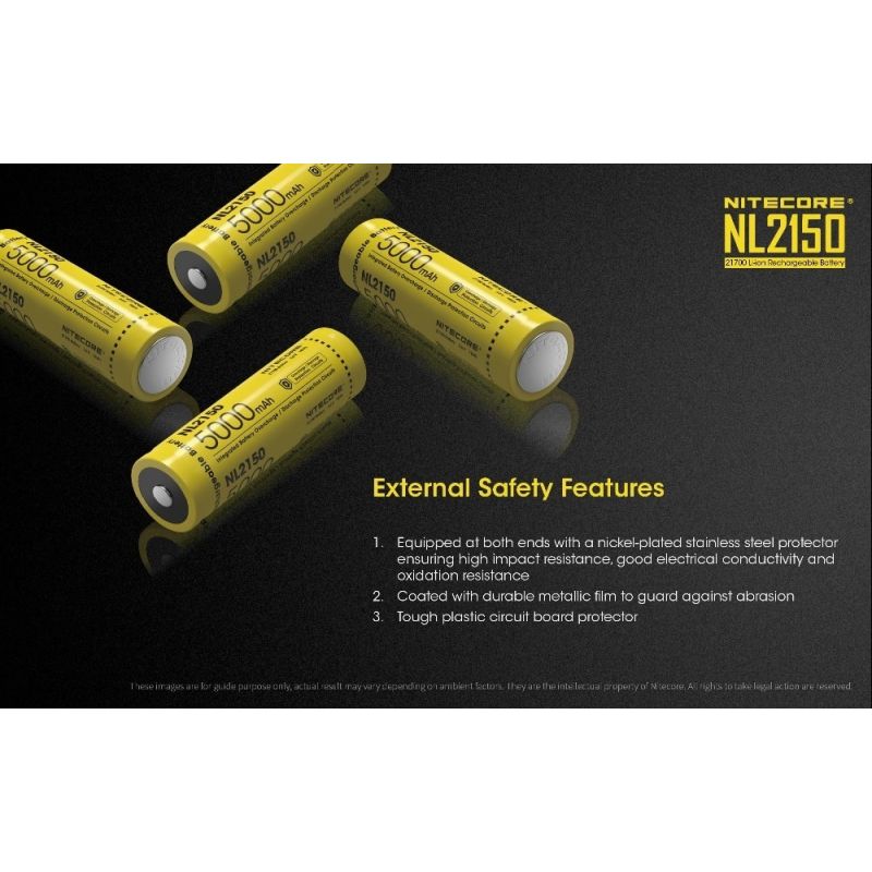 NITECORE NL2150 5000mAh 21700 Baterie – Lehká, Odolná Li-ion Dobíjecí pro Elektroniku a Outdoor!