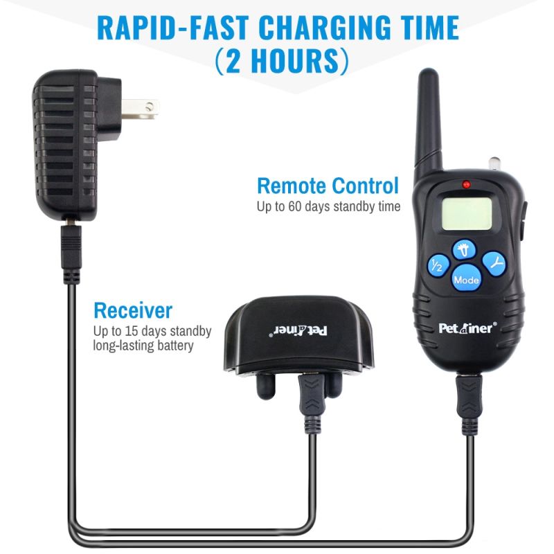 Petrainer 998D Dálkový Vodotěsný Výcvikový Obojek pro psy s LCD, 300M Dosah, Nový Stav