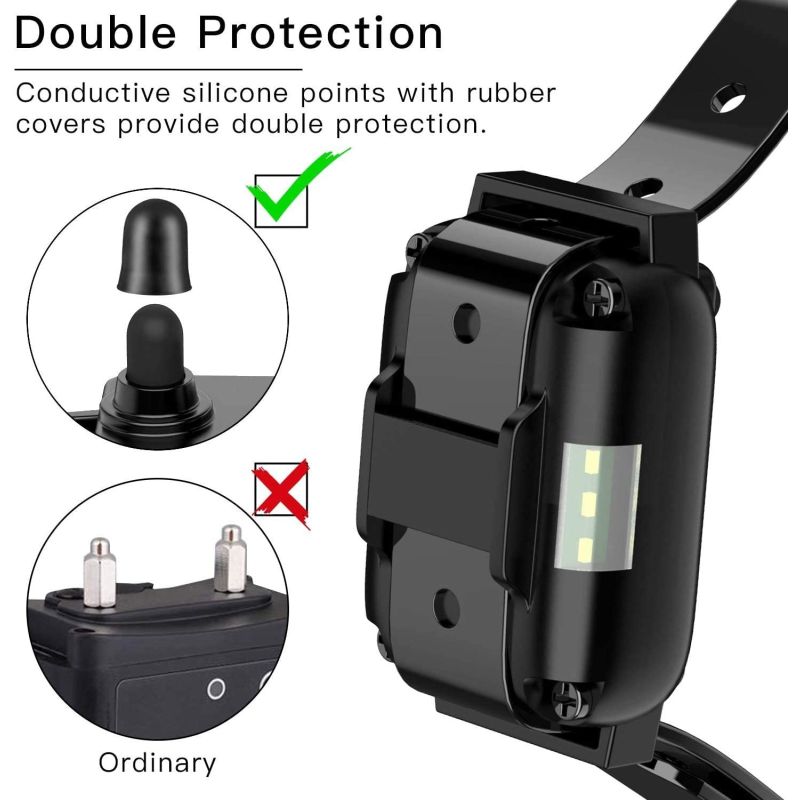 **Dálkový Vodotěsný Výcvikový Obojek pro Psy 800m – Šok, Vibrace, Zvuk – Pro Všechny Velikosti LCD**