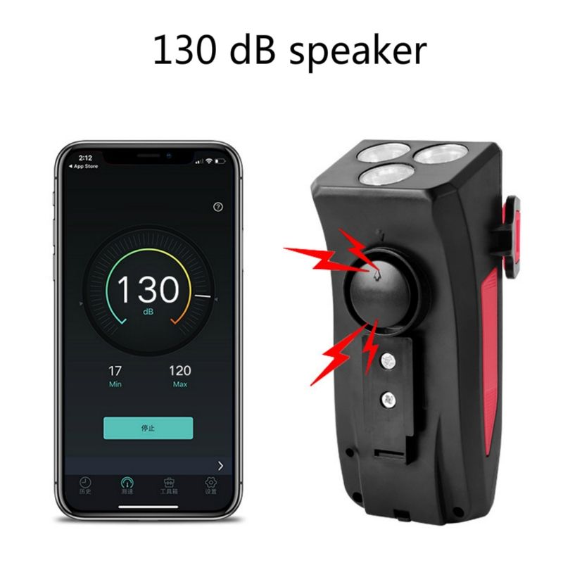 Světlo na Kolo 4v1: Multifunkční LED světlo, klakson, tel. držák & 800lm Power Banka pro bezpečnou cyklistiku