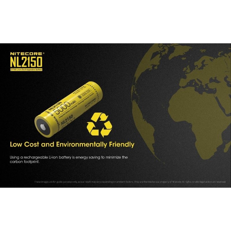 NITECORE NL2150 5000mAh 21700 Baterie – Lehká, Odolná Li-ion Dobíjecí pro Elektroniku a Outdoor!
