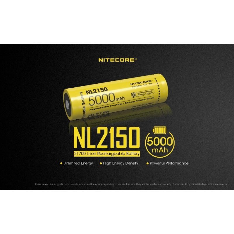 NITECORE NL2150 5000mAh 21700 Baterie – Lehká, Odolná Li-ion Dobíjecí pro Elektroniku a Outdoor!
