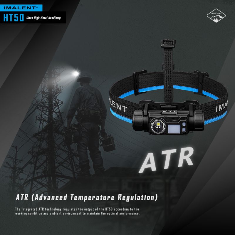 **IMLALENT HT50 Výkonná Čelovka LED | Dobíjecí Pro Dobrodružství | Vysoký Světelný Tok**