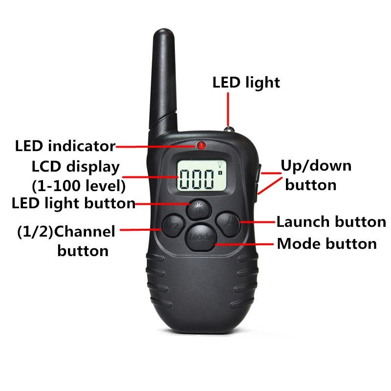 Elektronický Výcvikový Obojek pro 2 psy | Vodotěsný & LCD Dálkové Ovládání | Šok Vibrace Zvuk | Psů všech velikostí!