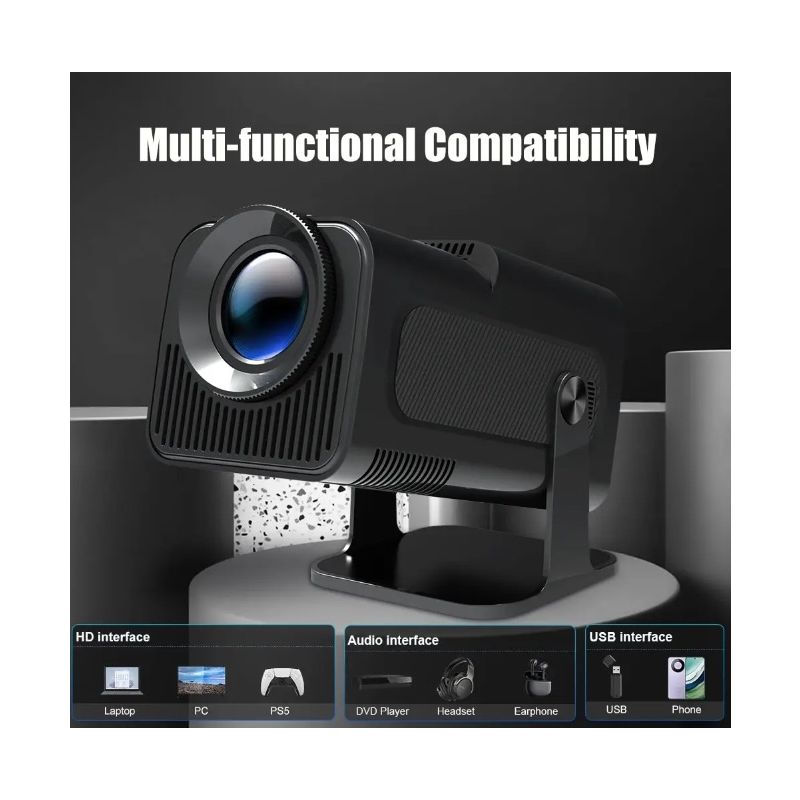 HY320 Android 11 4K Projektor - 390 ANSI Dual Wifi6 pro Domácí Zábavu i Venkovní Kino