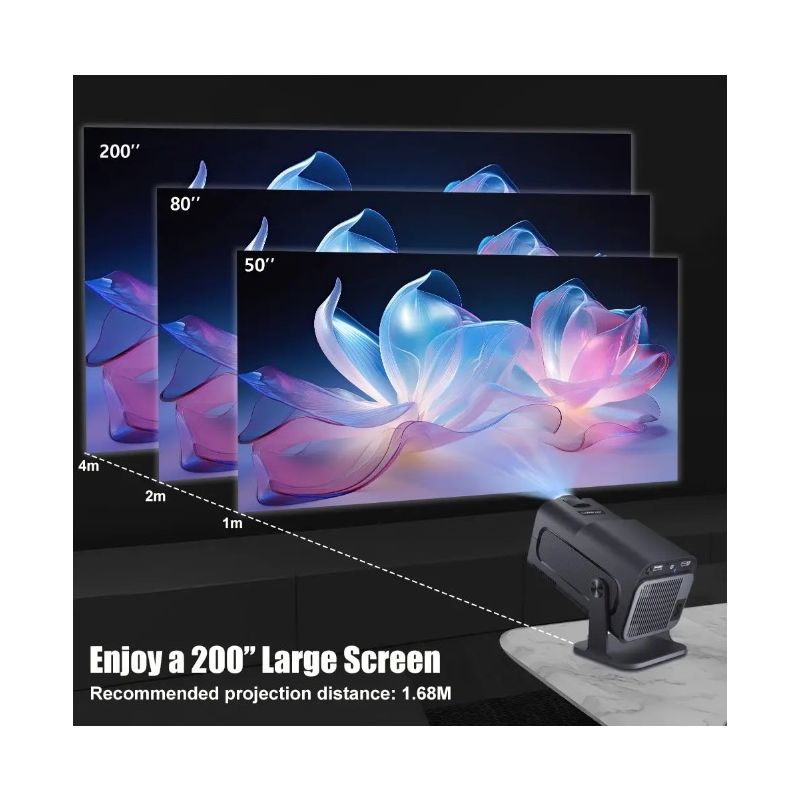 HY320 Android 11 4K Projektor - 390 ANSI Dual Wifi6 pro Domácí Zábavu i Venkovní Kino