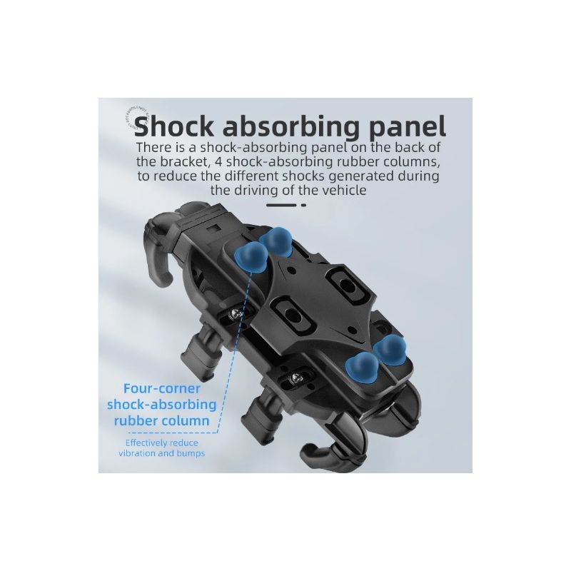 ROCKBROS Držák Telefonu na Kolo/Motocykl – Otočný, Nastavitelný, Hliníkový, Protiskluzový pro Smartphone