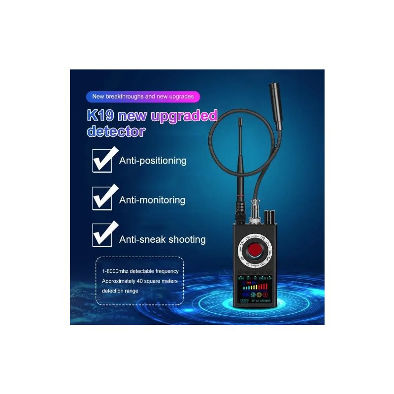 K19 Bezdrátový RF Detektor GPS Tracker Skener Kamera | Osobní Bezpečnost | Kompaktní | LCD | Nový