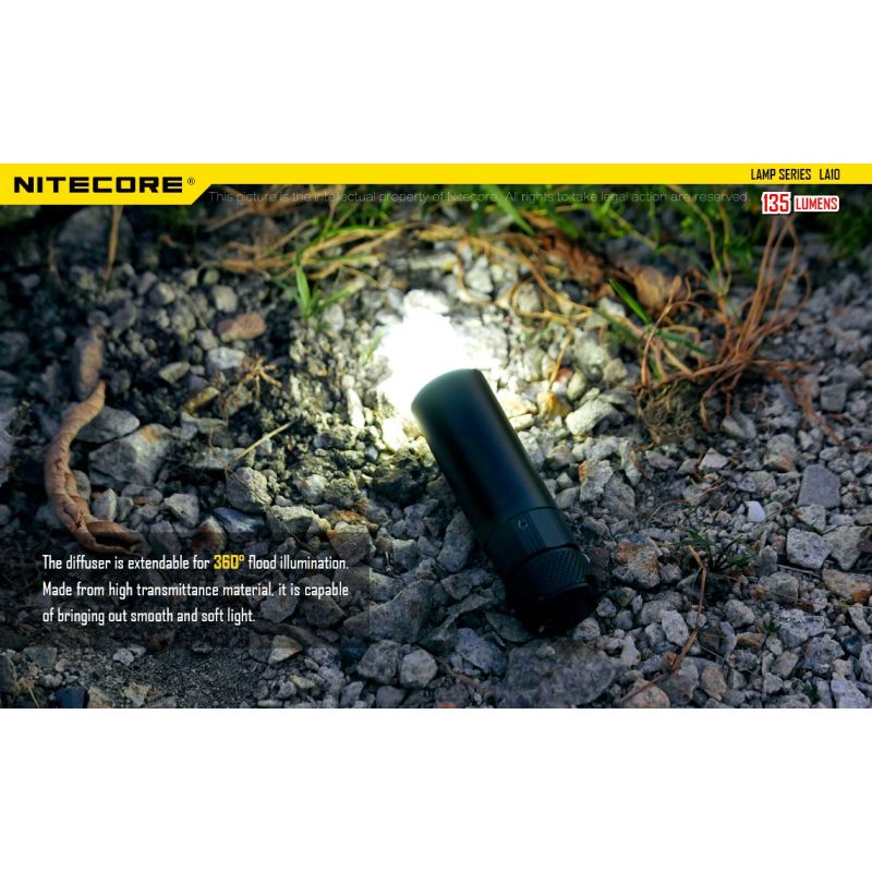 Nitecore LA10 Mini EDC Svítilna 135 Lumenů | Kompaktní Kempingová Svítilna s Nichia LED a Otočným Designem