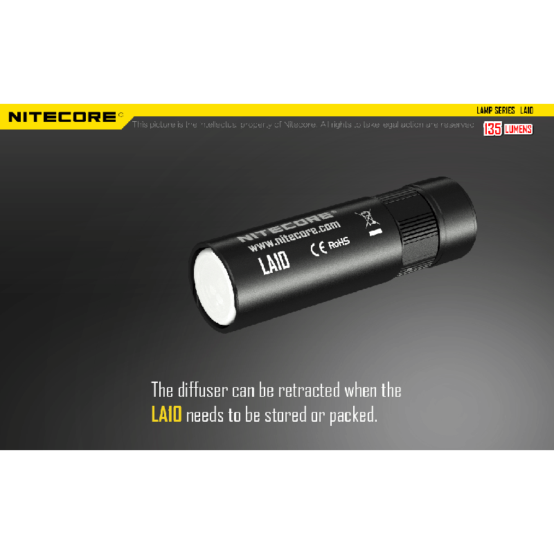 Nitecore LA10 Mini EDC Svítilna 135 Lumenů | Kompaktní Kempingová Svítilna s Nichia LED a Otočným Designem