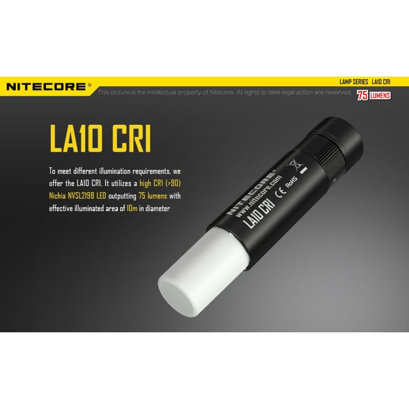 Nitecore LA10 Mini EDC Svítilna 135 Lumenů | Kompaktní Kempingová Svítilna s Nichia LED a Otočným Designem