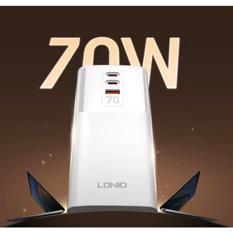 LDNIO Tower Multi Tap Cube Power Strip 70W USB-C, Univerzální Zásuvka UK US EU, Domácnost Kancelář Rychlé Nabíjení
