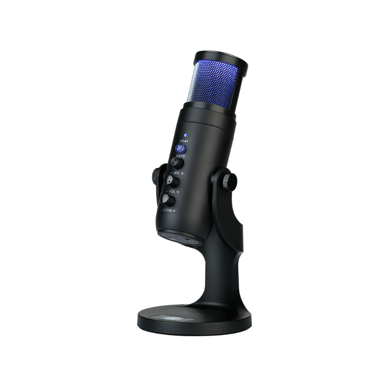 MU900PRO RGB USB mikrofon pro tvůrce obsahu dynamické RGB podsvícení vysoká kvalita zvuku kardioidní vzor