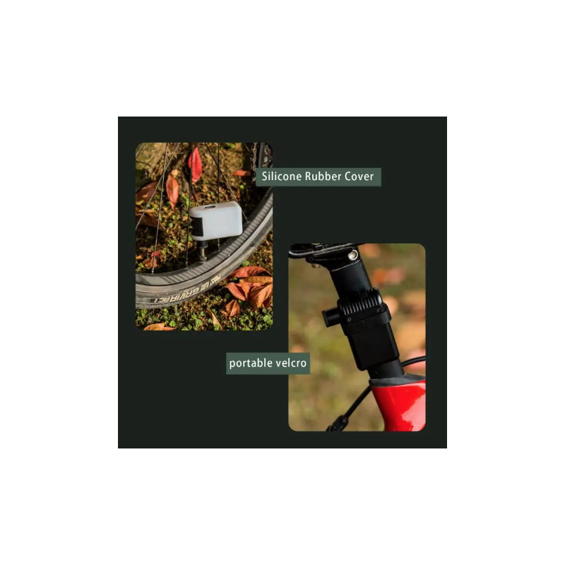 Mini Elektrická Vzduchová Pumpa – Přenosná Bezdrátová Hustilka Presta/Schrader pro MTB & Silniční Cyklistiku