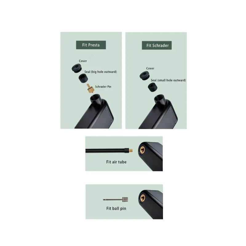 Mini Elektrická Vzduchová Pumpa – Přenosná Bezdrátová Hustilka Presta/Schrader pro MTB & Silniční Cyklistiku