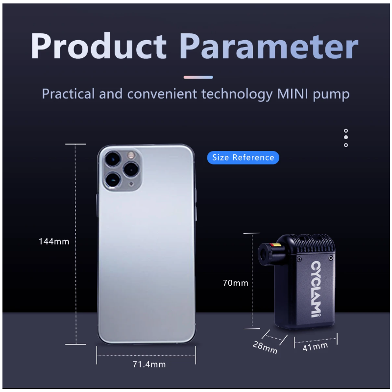 Mini Elektrická Vzduchová Pumpa – Přenosná Bezdrátová Hustilka Presta/Schrader pro MTB & Silniční Cyklistiku