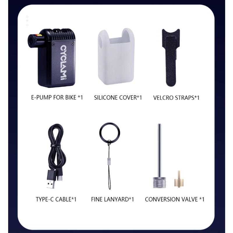 Mini Elektrická Vzduchová Pumpa – Přenosná Bezdrátová Hustilka Presta/Schrader pro MTB & Silniční Cyklistiku