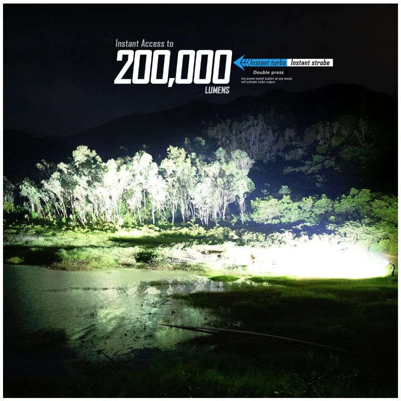 IMALENT MS32 LED svítilna 200000 lumenů, Super Jasná, Odolná pro Venkovní Osvětlení a Záchranu