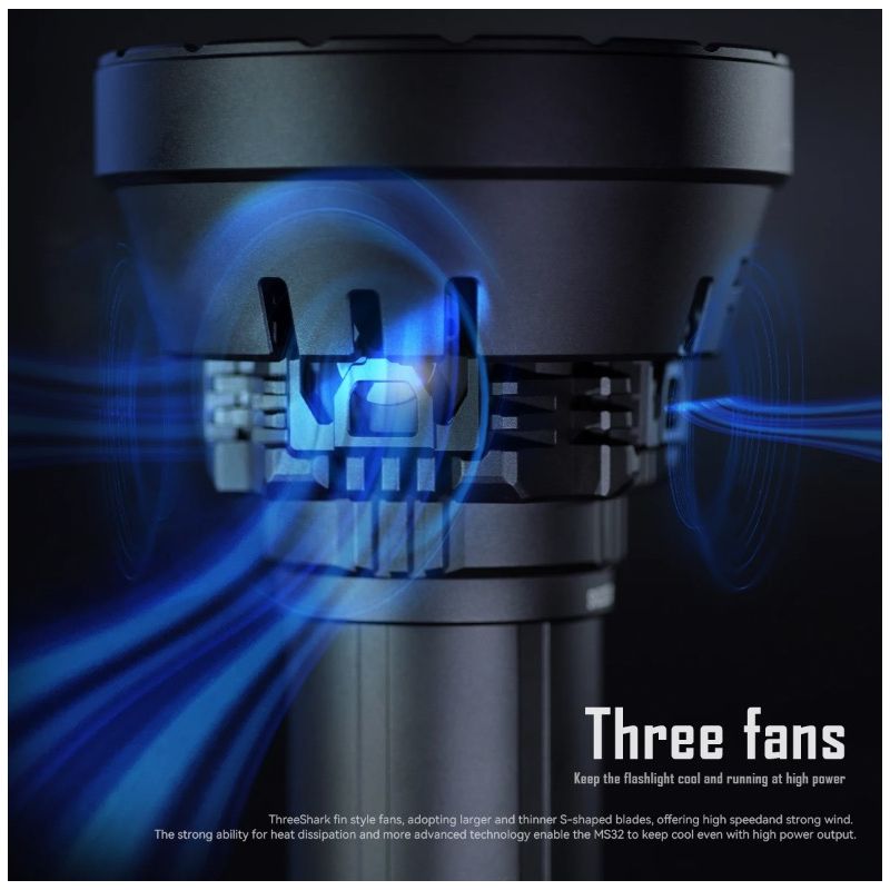 IMALENT MS32 LED svítilna 200000 lumenů, Super Jasná, Odolná pro Venkovní Osvětlení a Záchranu