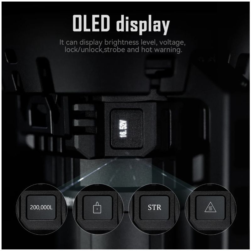 IMALENT MS32 LED svítilna 200000 lumenů, Super Jasná, Odolná pro Venkovní Osvětlení a Záchranu