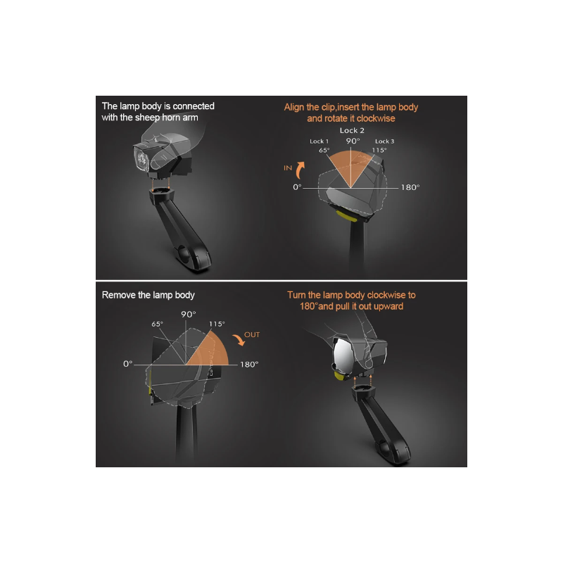 Světlomet CarryBright CB800: Inovativní Cyklistické Světlo s Hliníkovým Zpětným Zrcátkem pro Bezpečnost cyklistů!