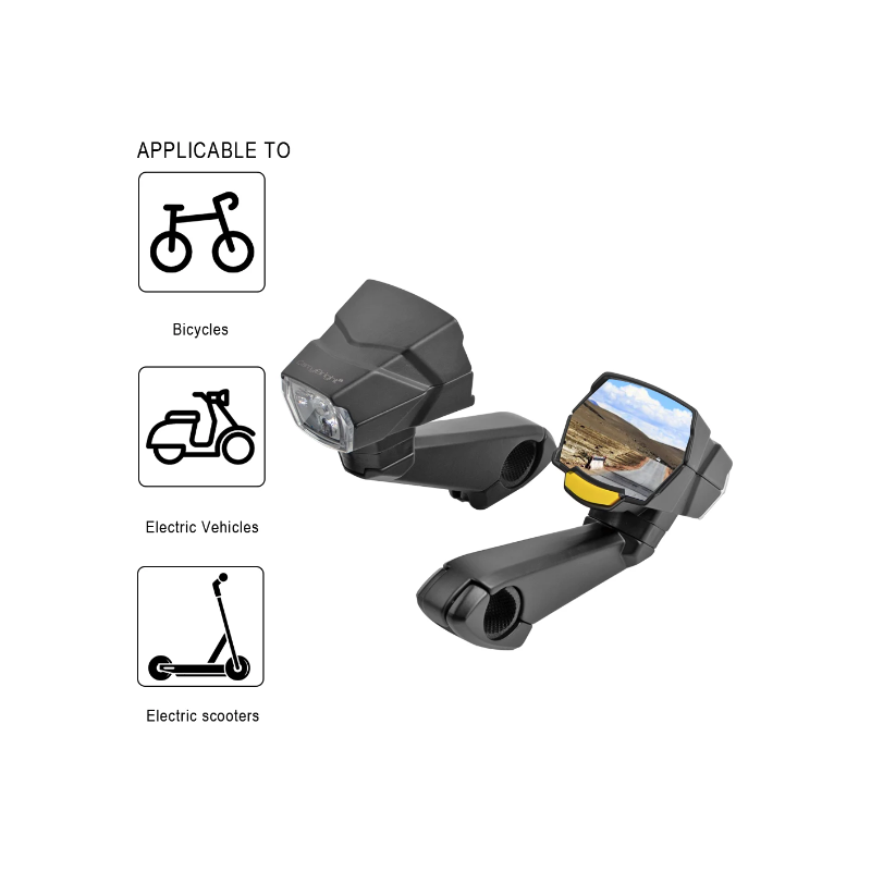 Světlomet CarryBright CB800: Inovativní Cyklistické Světlo s Hliníkovým Zpětným Zrcátkem pro Bezpečnost cyklistů!