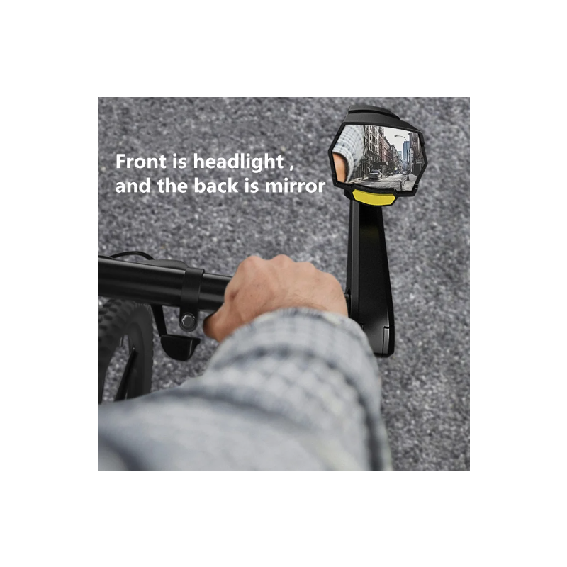 Světlomet CarryBright CB800: Inovativní Cyklistické Světlo s Hliníkovým Zpětným Zrcátkem pro Bezpečnost cyklistů!