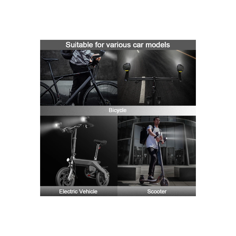 Světlomet CarryBright CB800: Inovativní Cyklistické Světlo s Hliníkovým Zpětným Zrcátkem pro Bezpečnost cyklistů!