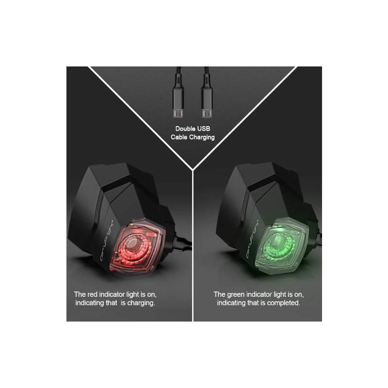 Světlomet CarryBright CB800: Inovativní Cyklistické Světlo s Hliníkovým Zpětným Zrcátkem pro Bezpečnost cyklistů!