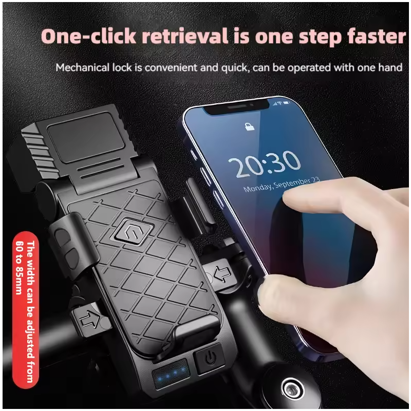 Bezpečně s námi! Multifunkční světlo na kolo s klaksonem a držákem telefonu na kolo | USB-C