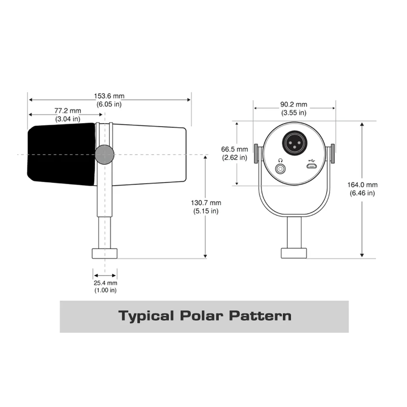 Profesionální dynamický mikrofon MV7 pro podcasty – Zvuková čistota, ideální pro živé vysílání a nahrávání!