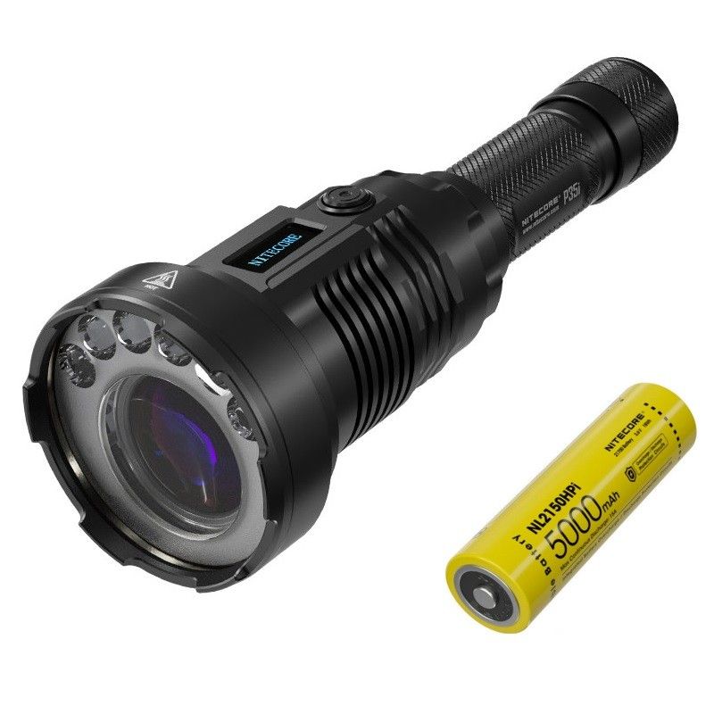 NITECORE P35i dobíjecí svítilna 6x XP-G3 LED 3000 lumenů ultra dlouhý dosah OLED displej USB-C nabíjení
