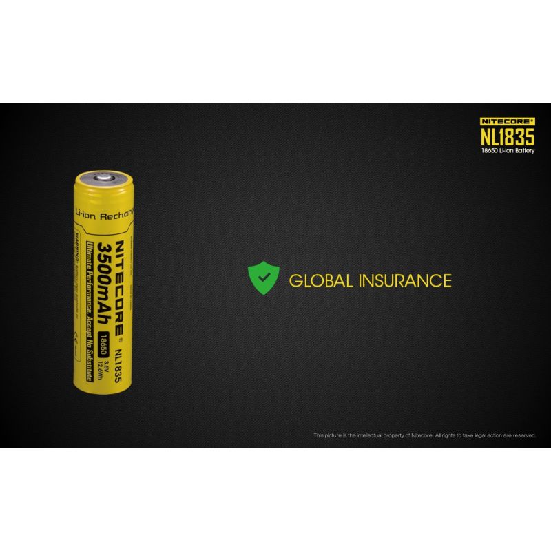 Nitecore NL1835 3500mAh 18650 Li-ion Baterie | Vysoká Kapacita, Dlouhá Výdrž pro Elektronická Zařízení