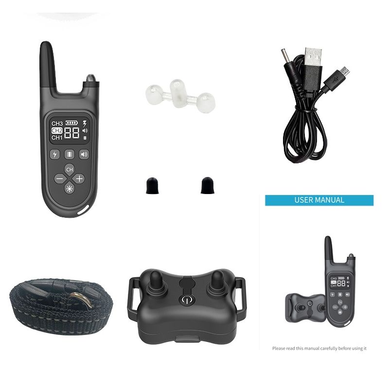 Nový Vodotěsný 800m Elektrický Psí Tréninkový Obojek s LCD & Dálkové Ovládání – Pro Efektivní Korekci Chování