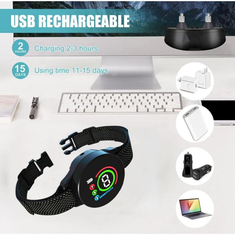 **Potřeby pro domácí mazlíčky: Inovativní zařízení proti štěkání pro trénink psů s rozpoznáním štěkotu & ergonomický design**